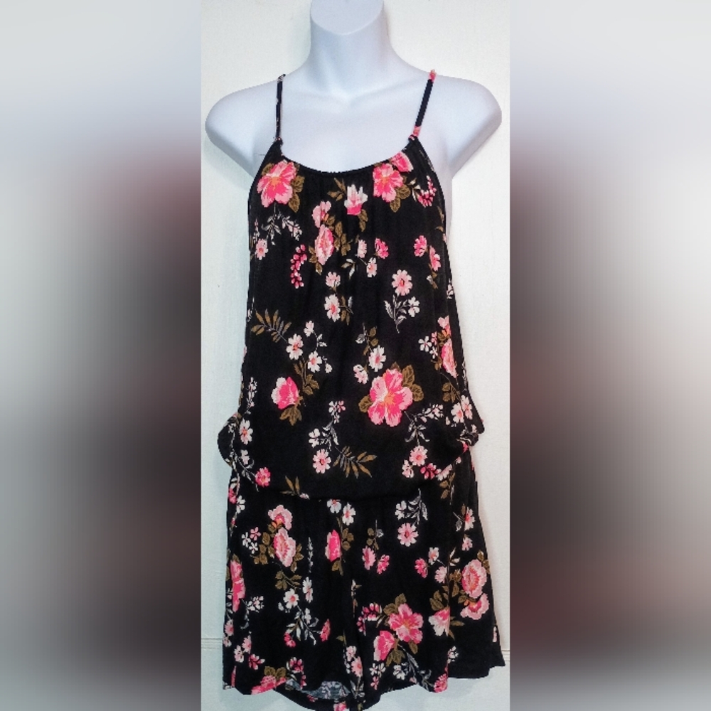 🌺BUNDLE ONLY🌺 VENUS Black Floral Romper